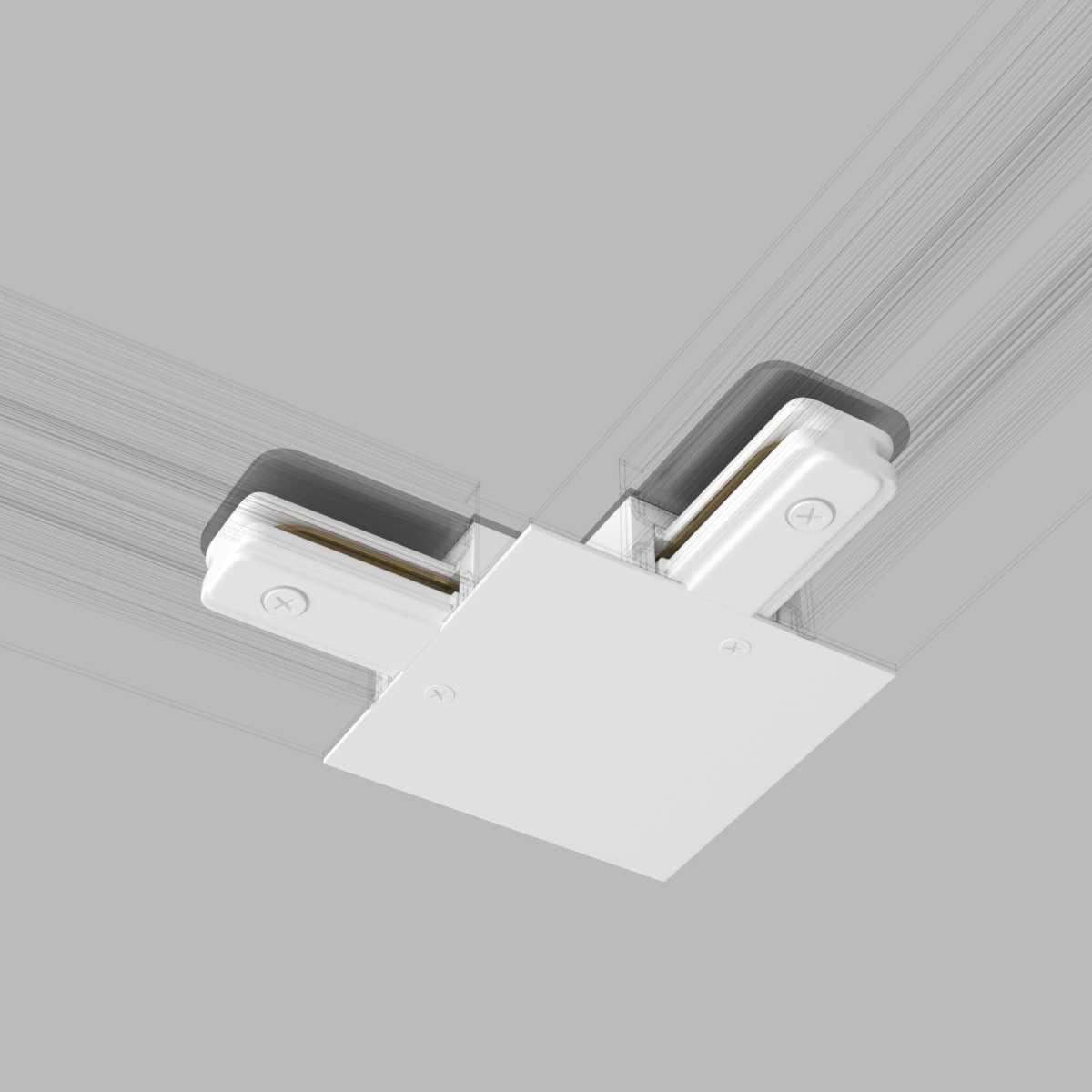 Трековые систем Коннектор L-образный Elektrostandard TRCM-1-1-L-WH a049559 белый пластик