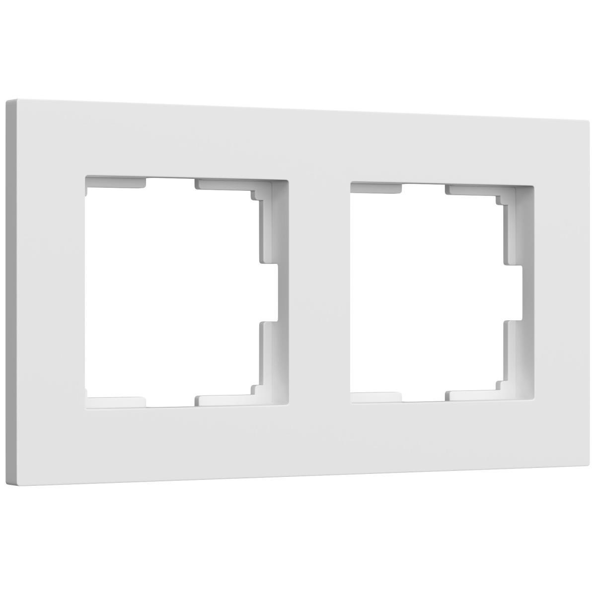 Электротовар Рамка Werkel Slab на 2 поста белый матовый W0022961 4690389193385 белый пластик
