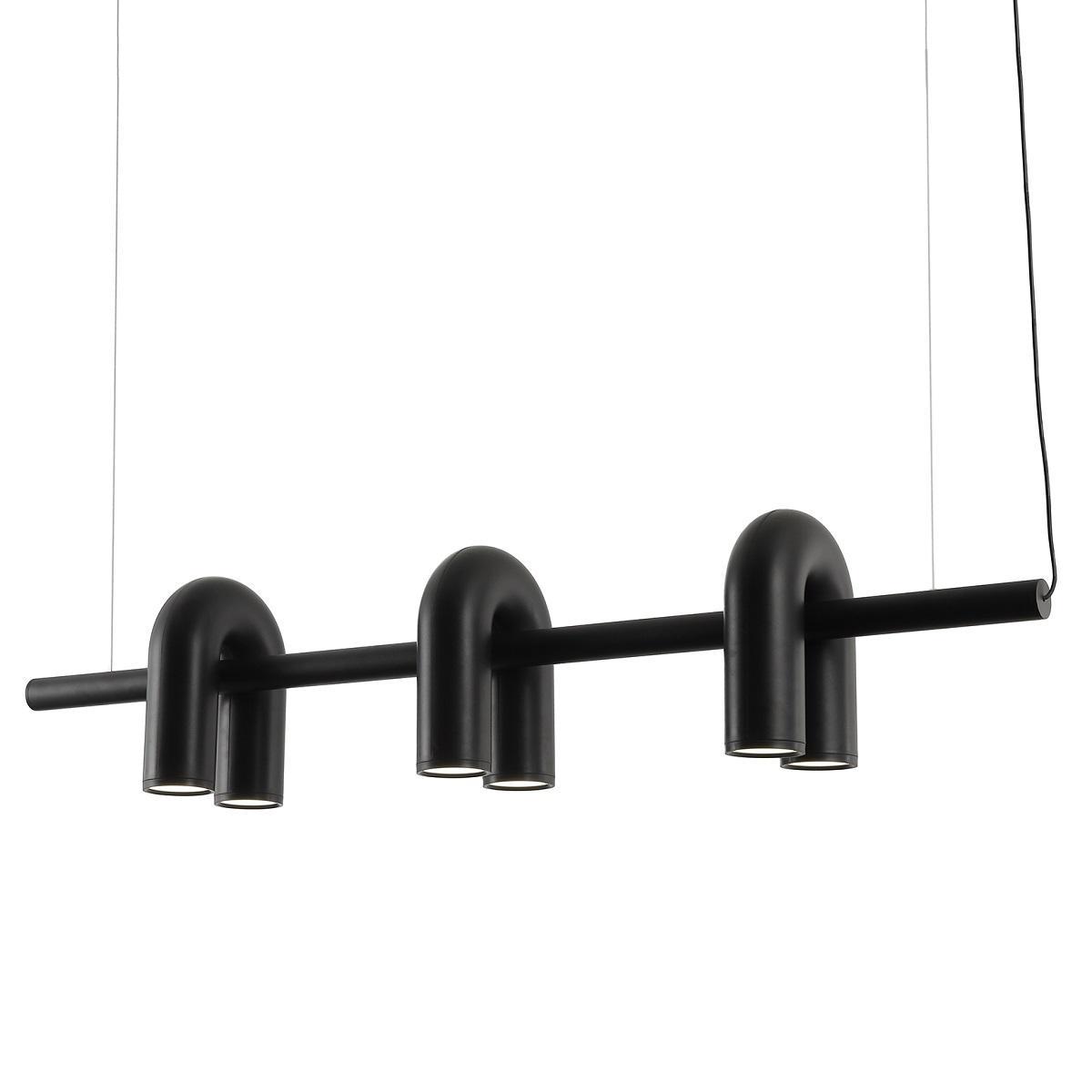 Подвесная люстра Подвесная светодиодная люстра Kink Light Канти 08465-3A,19 черный металл