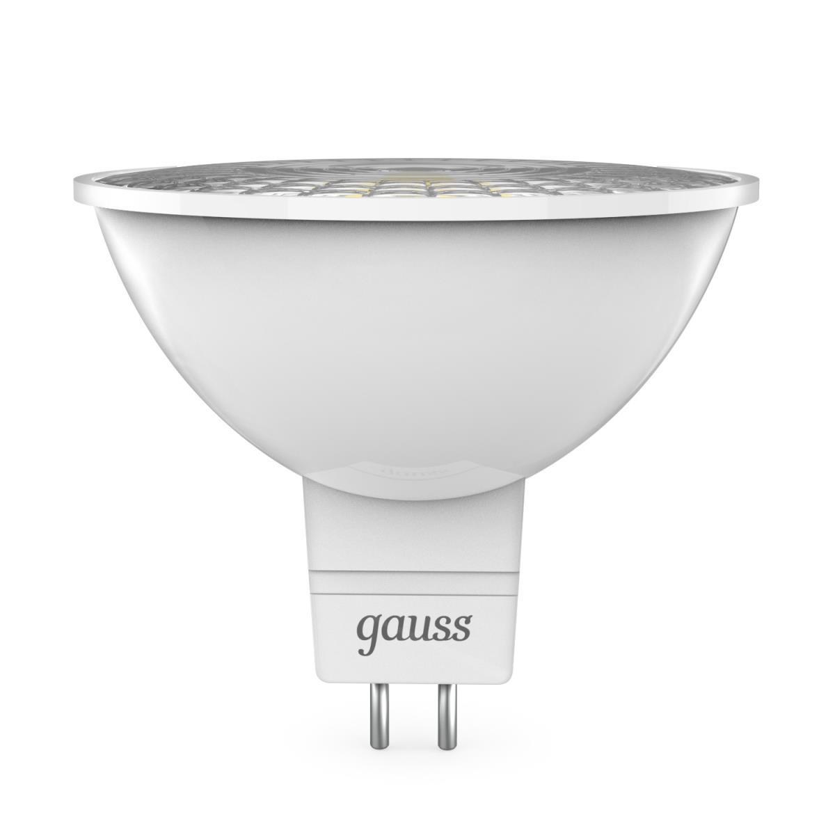 Лампочк Лампа светодиодная Gauss GU5.3 матовая белый пластик