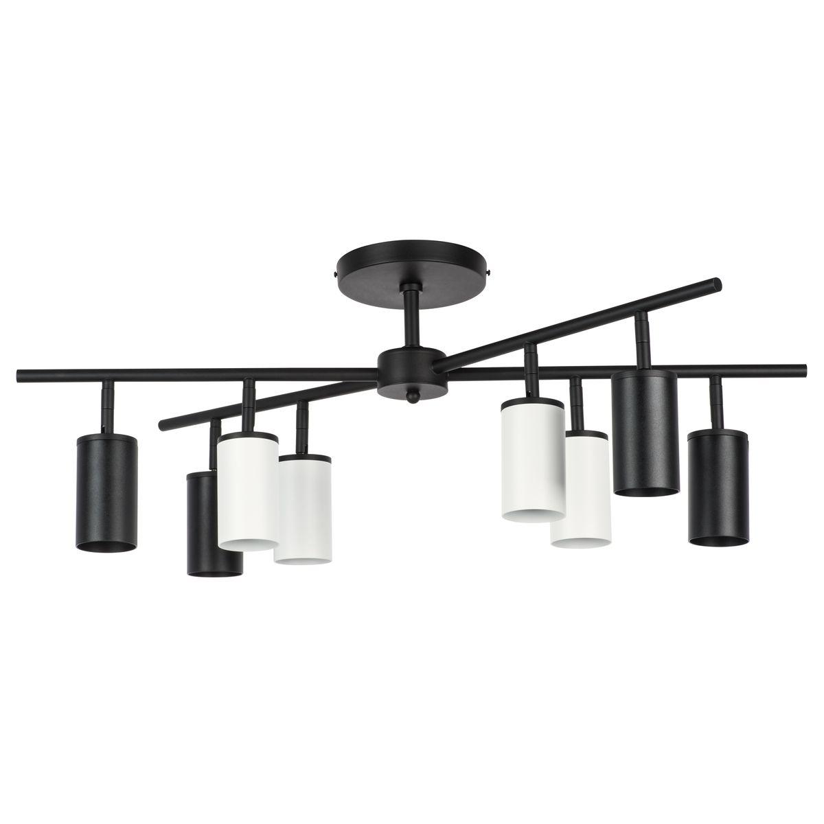 Светильник Комплект с потолочной люстрой Lightstar Rullo (571728+214437-4+214436-4) черный металл