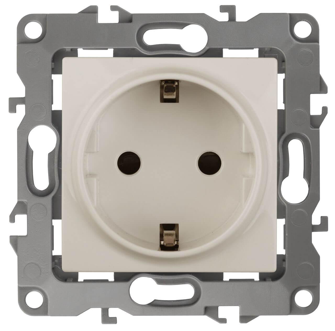 Электротовар Розетка ЭРА 12 2P E Schuko 16A 250V 12-2001-02 Б0014682 белый пластик
