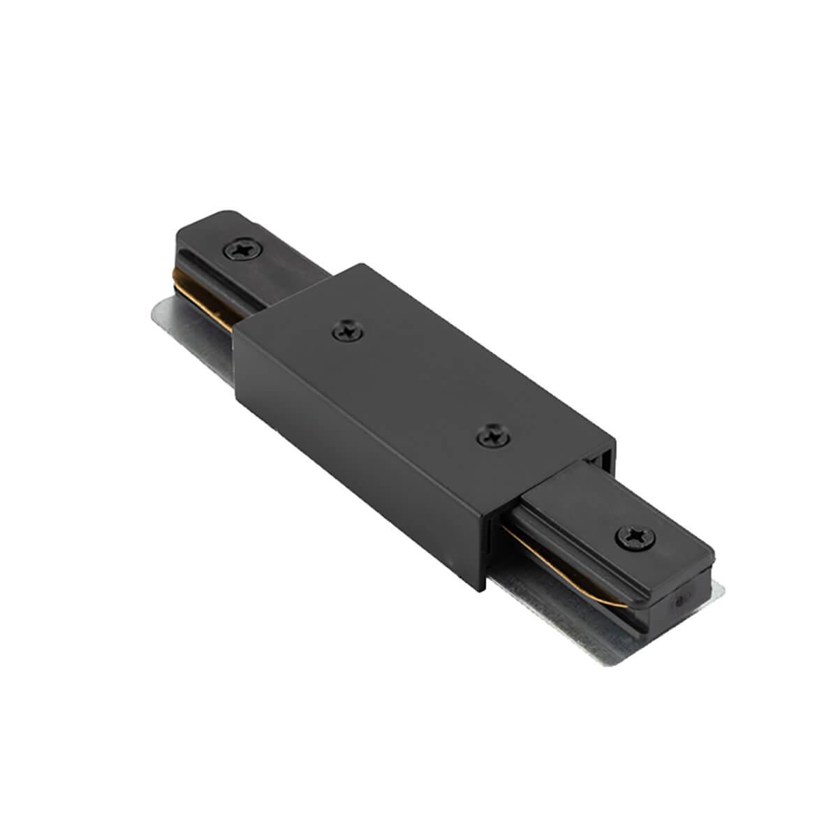 Трековые систем Прямой коннектор Denkirs TR1008-BK черный металл