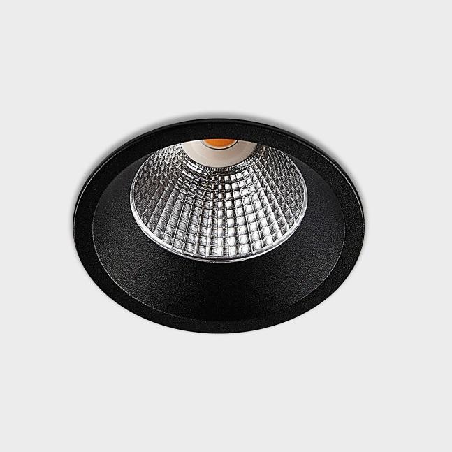 Светильник Встраиваемый светодиодный светильник Italline black черный металл