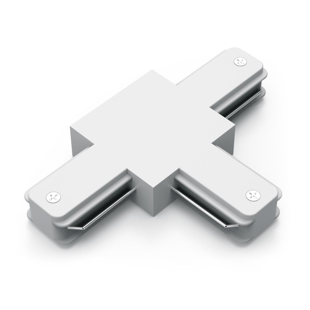 Трековые систем Коннектор T-образный Gauss TR110 белый металл