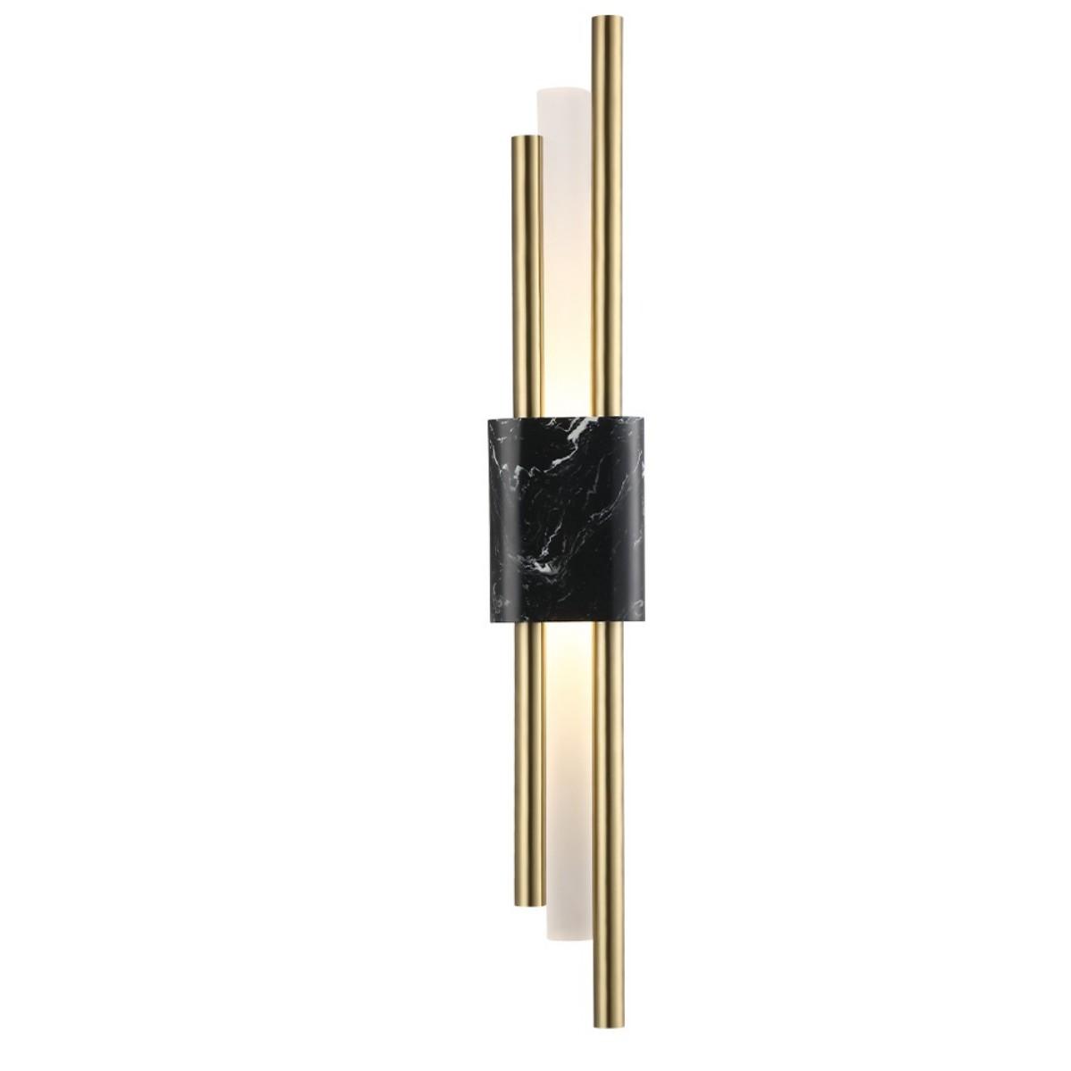 Настенные светильник Настенный светодиодный светильник Crystal Lux CARTA AP BLACK BRASS черный стекло