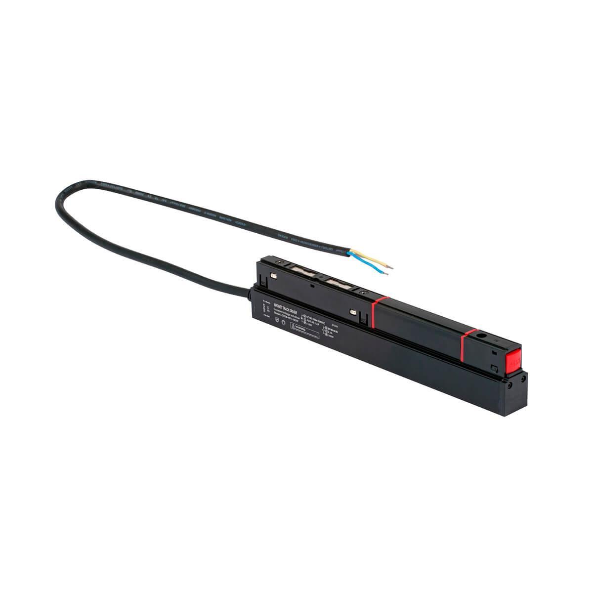Трековые систем Блок питания для магнитного шинопровода Vitaluce VT0200037-01.1 черный металл