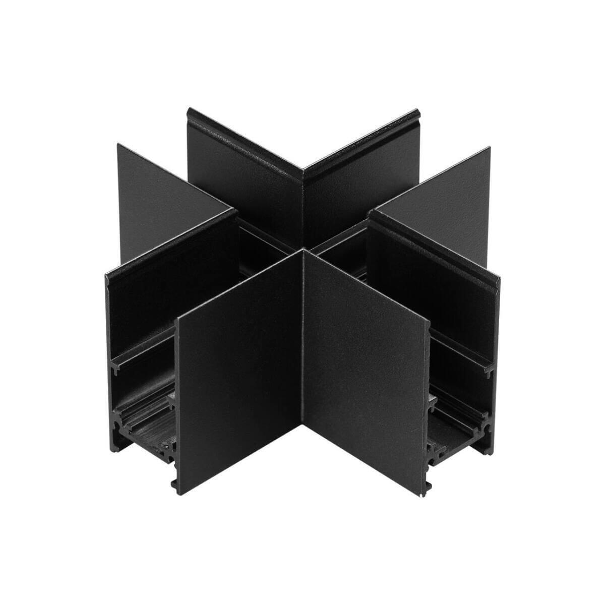 Трековые систем Соединитель X-образный для низковольтного шинопровода Novotech SHINO NT23 000 135172 черный металл