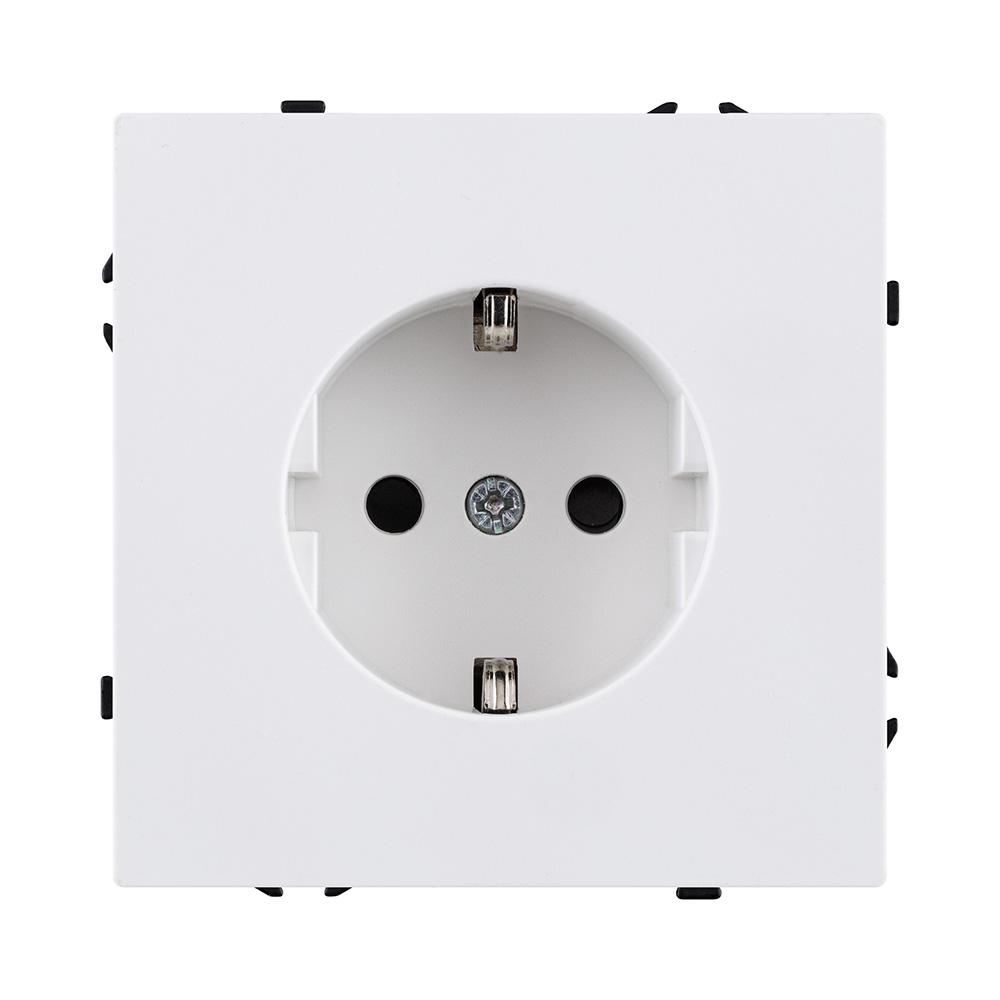 Электротовар Розетка штепсельная SCHUKO 16A / 250 В, белый матовый Kollinger Eclipse EC-014WH белый