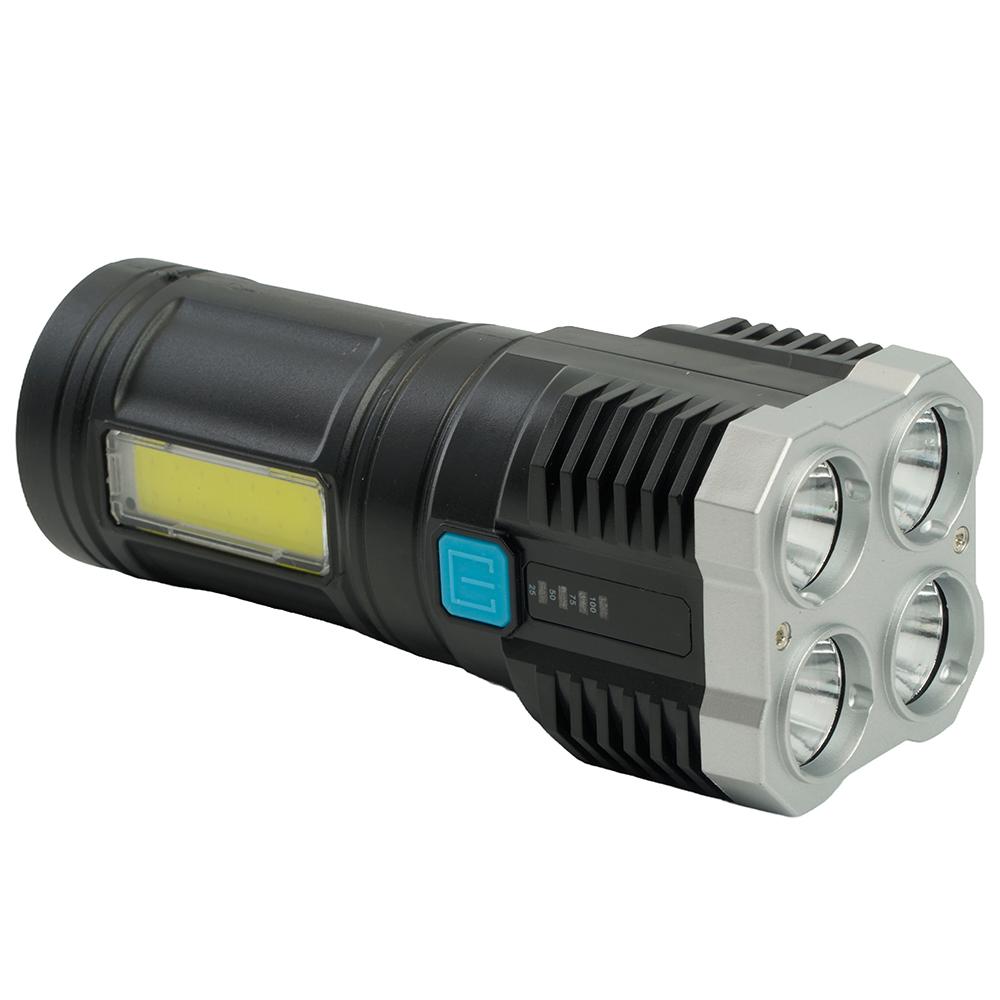 Уличное освещение Фонарь ручной Feron TH2409 с аккумулятором USB ZOOM 48789 черный