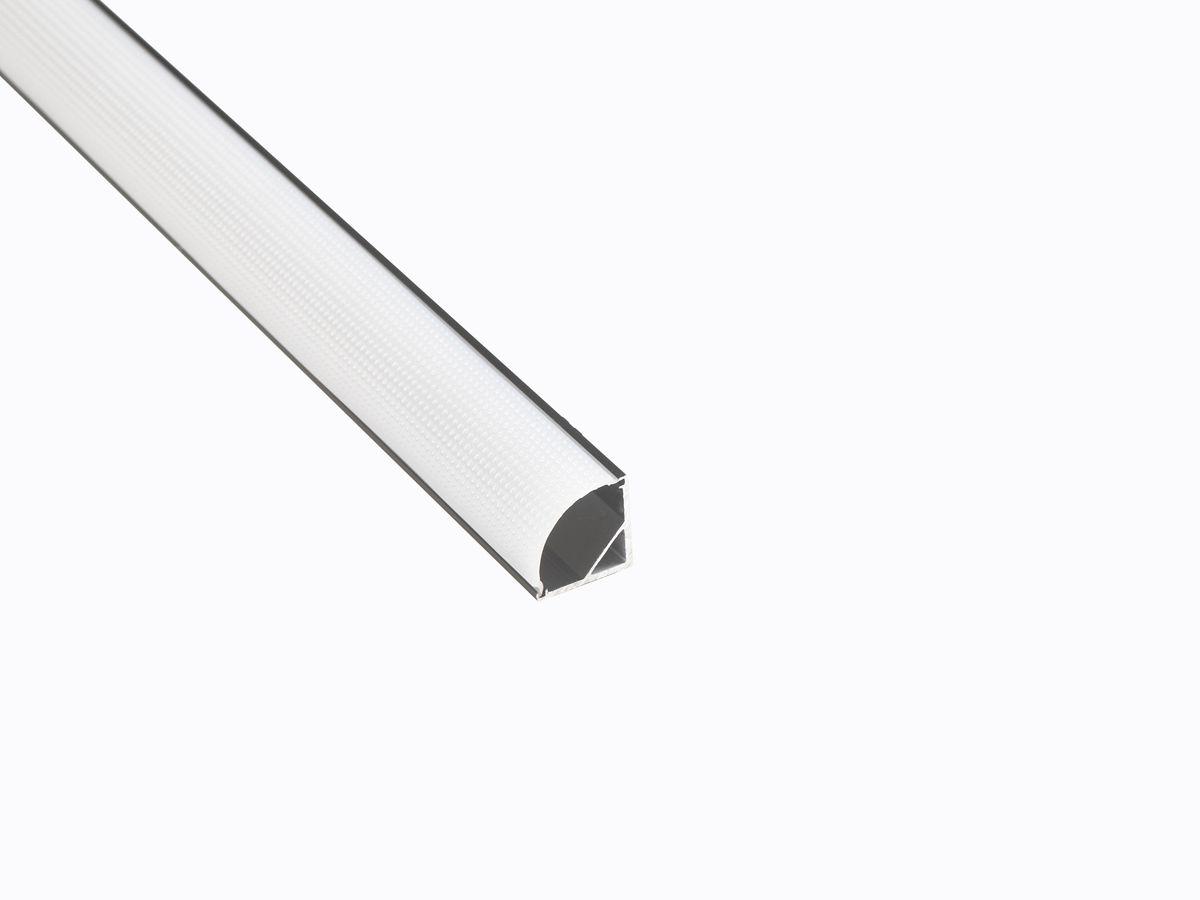 Светодиодные лент Профиль угловой LEDS POWER СПУ1616 алюм. черный с призм.рассеивателем 2м черный металл