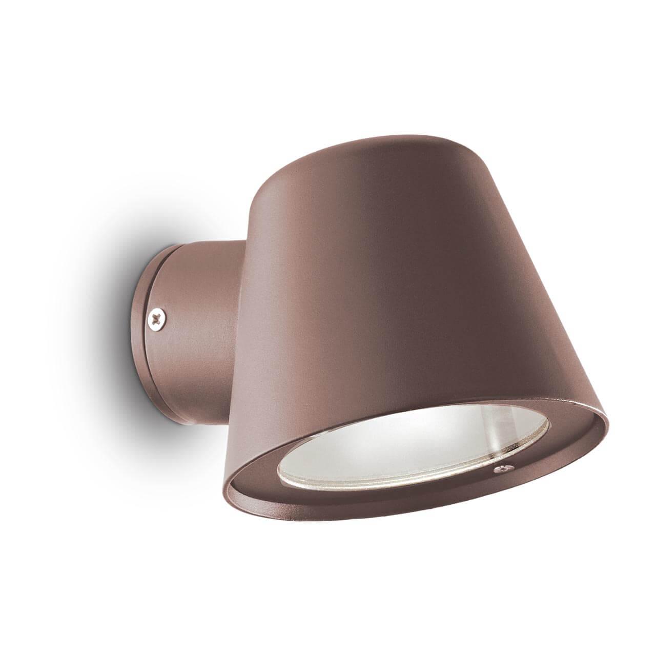 Уличное освещение Уличный настенный светильник Ideal Lux Gas AP1 Coffee 213095 коричневый стекло