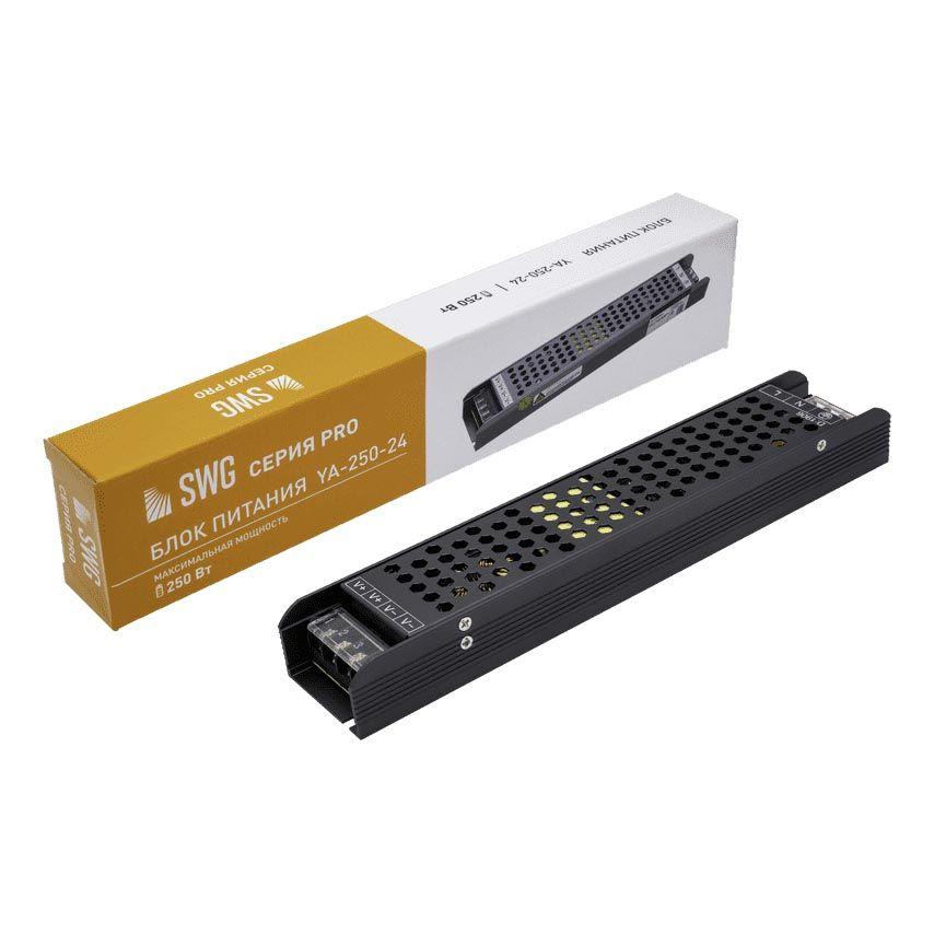 Светодиодные лент Блок питания SWG IP20 10,4A черный металл