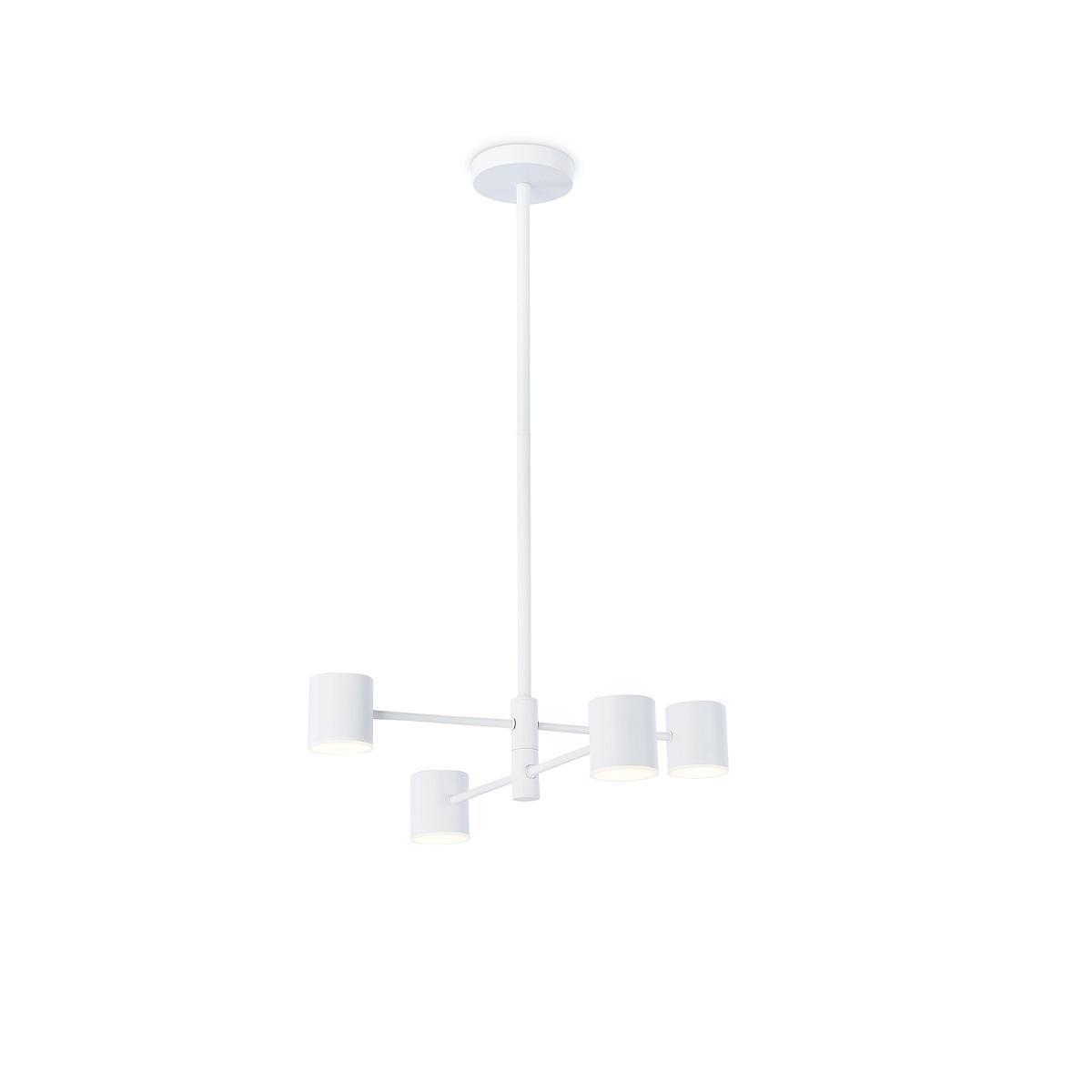 Люстры на штанге Подвесная светодиодная люстра Ambrella light Comfort LineTech белый металл