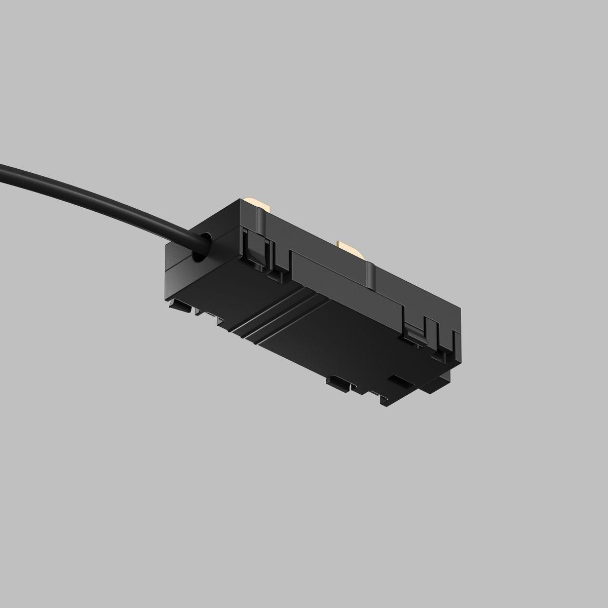 Трековые систем Подвод питания для шинопровода Denkirs Smart Base TR2100-BK черный металл
