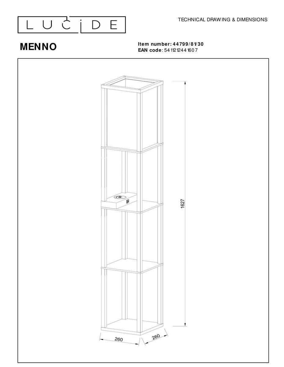 Изогнутые торшер Торшер Menno 44799 81 30 в скандинавском стиле кремовый дерево / шпон