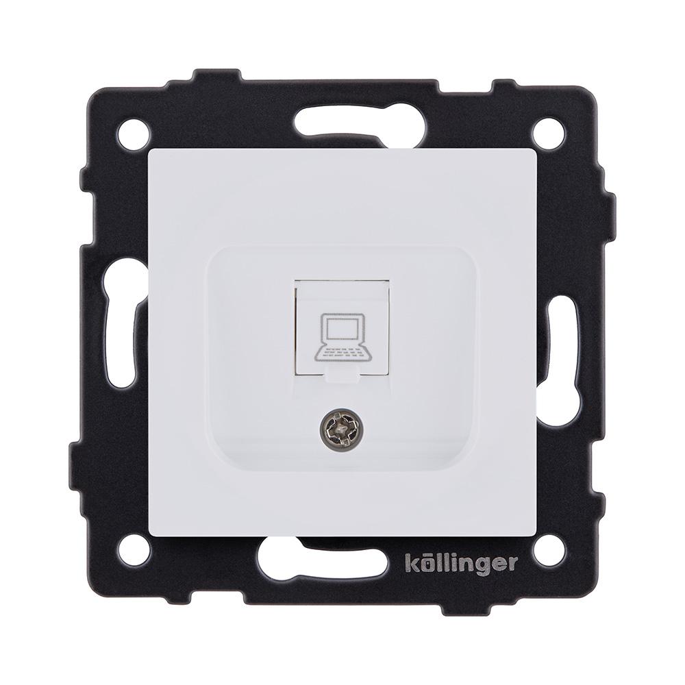 Электротовар Розетка Ethernet RJ45 Cat.6, белый матовый Kollinger REA-018WM для Aspekt, Eleganz,… белый