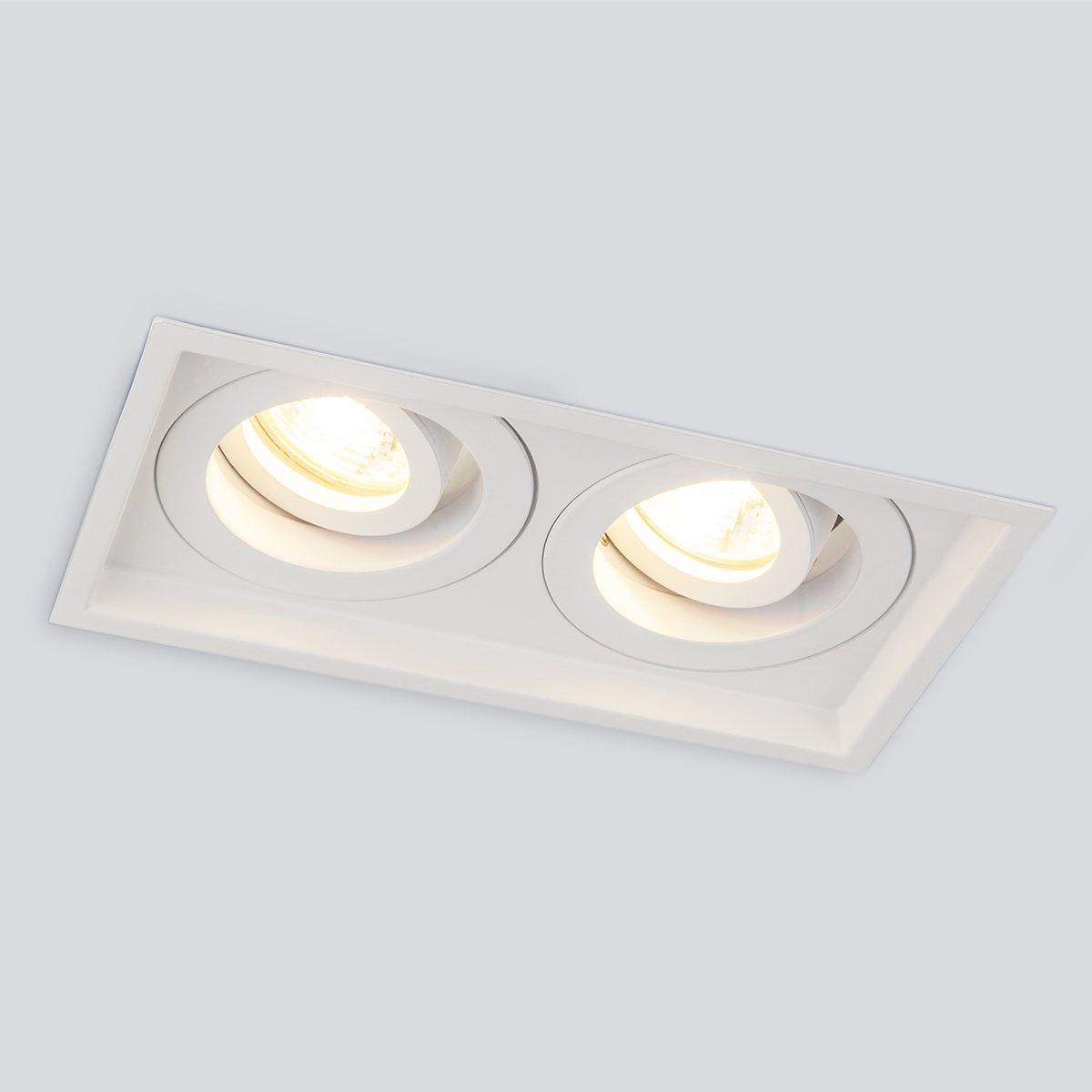 Офисное освещение Встраиваемый светильник Elektrostandard 1071 / 2 MR16 WH белый a036504 белый металл