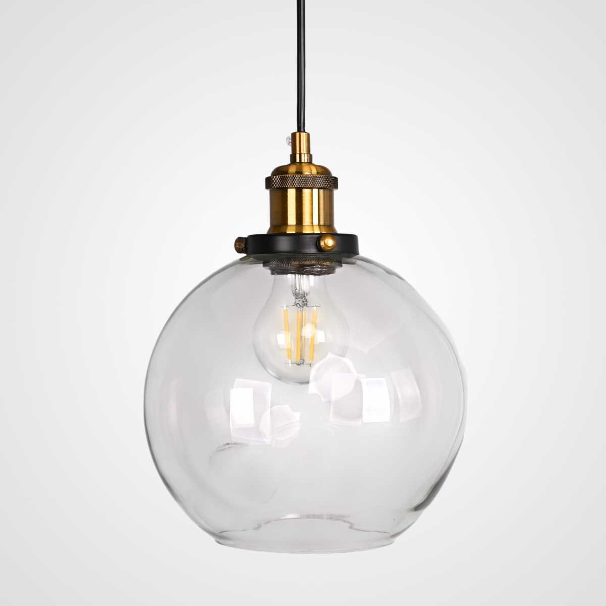 Подвесные светильник Светильник Clear Glass Sphere Cloche бронза металл
