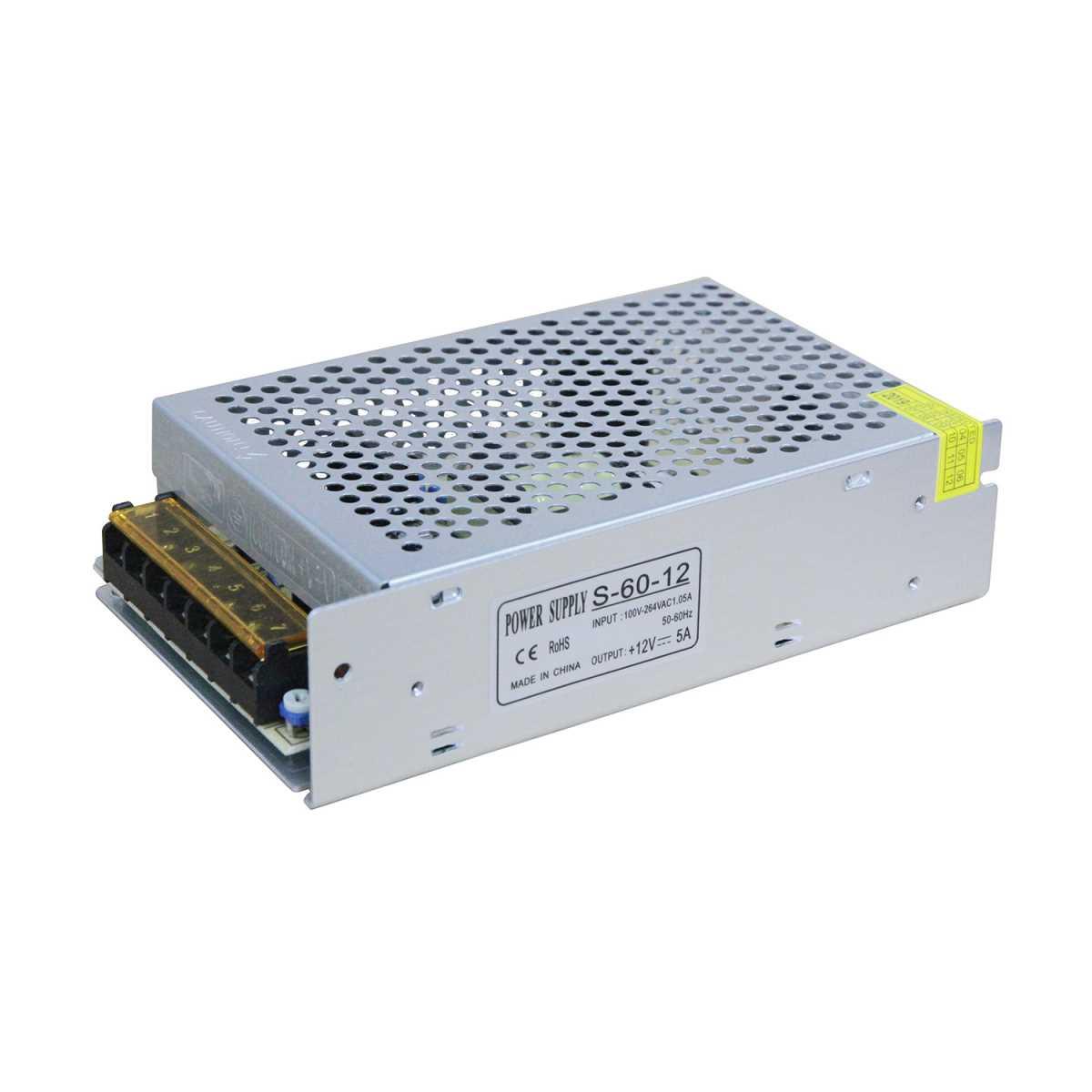 Светодиодные лент Блок питания Gauss Strip PS IP20 8A серый металл