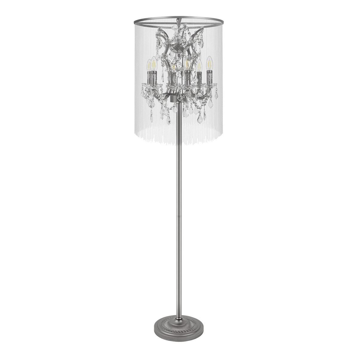 Торшеры с 2 и более плафонам Торшер Vaille Crystal 10450F серый стекло