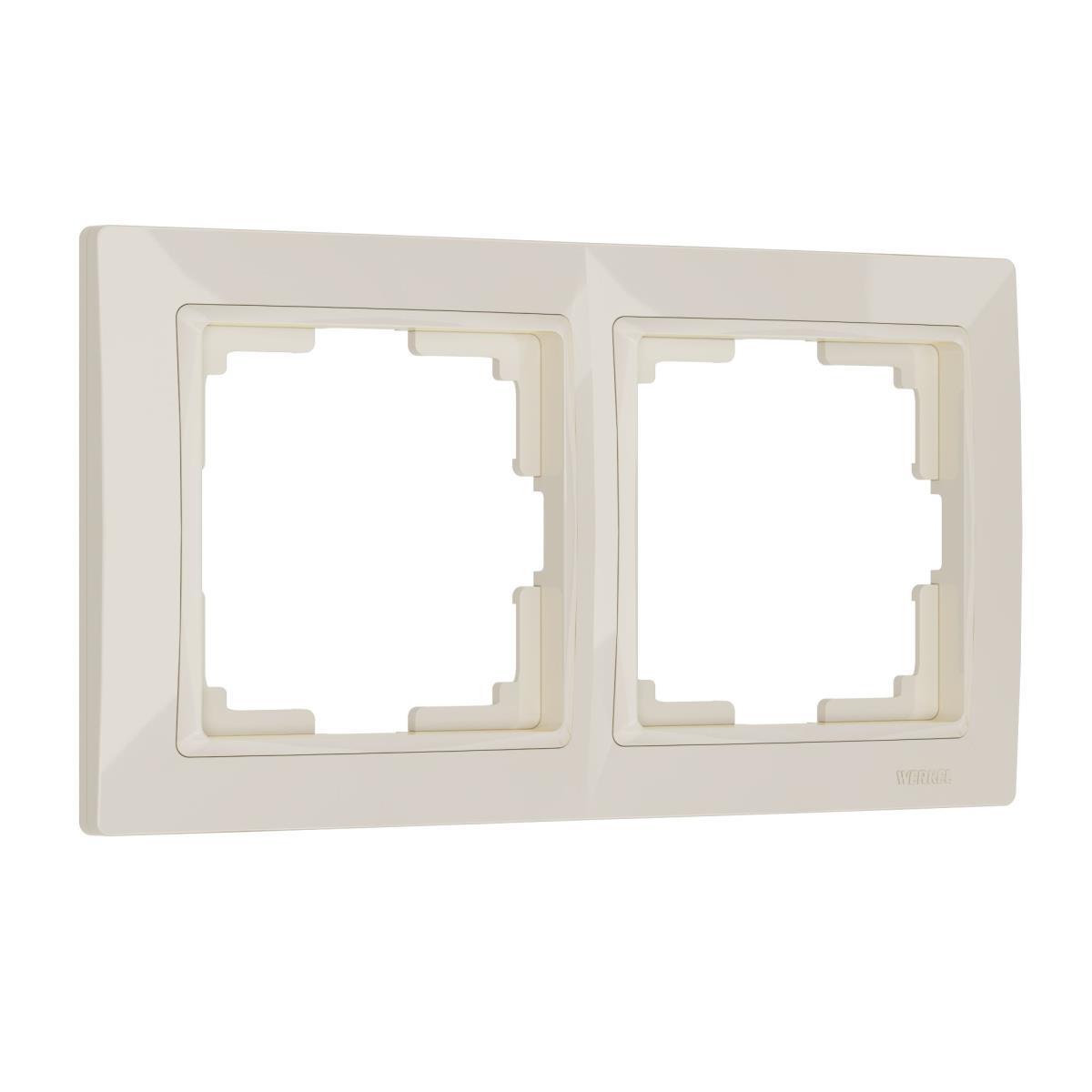 Электротовар Рамка на 2 поста Werkel Snabb basic слоновая кость W0022003 4690389161360 бежевый пластик