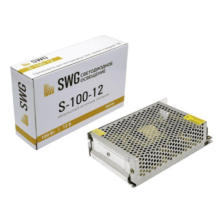 Светодиодные лент Блок питания SWG IP20 8,3A серый металл