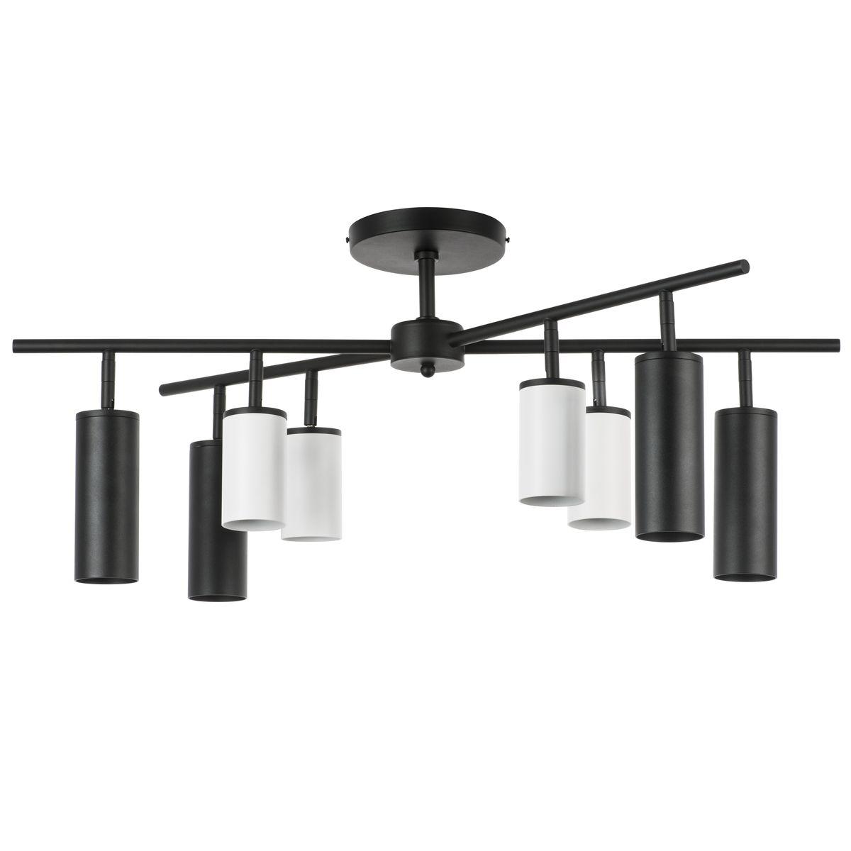 Светильник Комплект с потолочной люстрой Lightstar Rullo (571728+214436-4+214487-4) черный металл