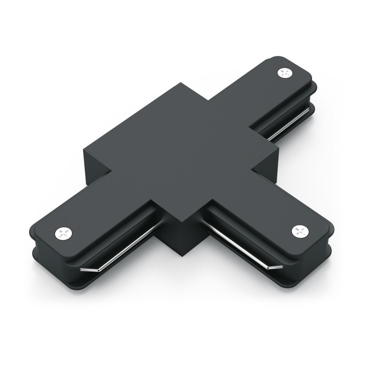 Трековые систем Коннектор T-образный Gauss TR109 черный металл