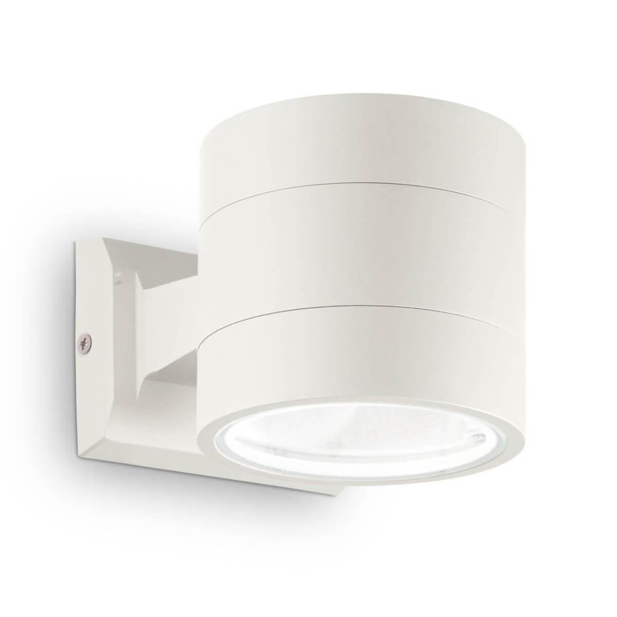 Уличное освещение Уличный настенный светильник Ideal Lux Snif Ap1 Round Bianco 144283 белый металл