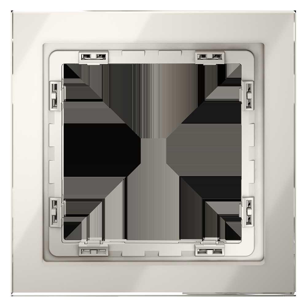 Электротовар Рамка стеклянная Voltum S70 на 1 пост, (кашемир, стекло) VLS110103