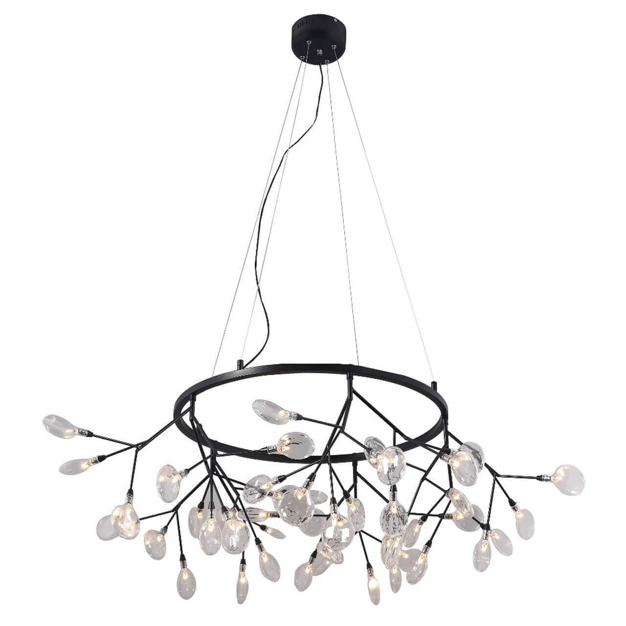 Подвесная люстра Подвесная светодиодная люстра Crystal Lux Evita SP45 D BLack Transparent черный стекло
