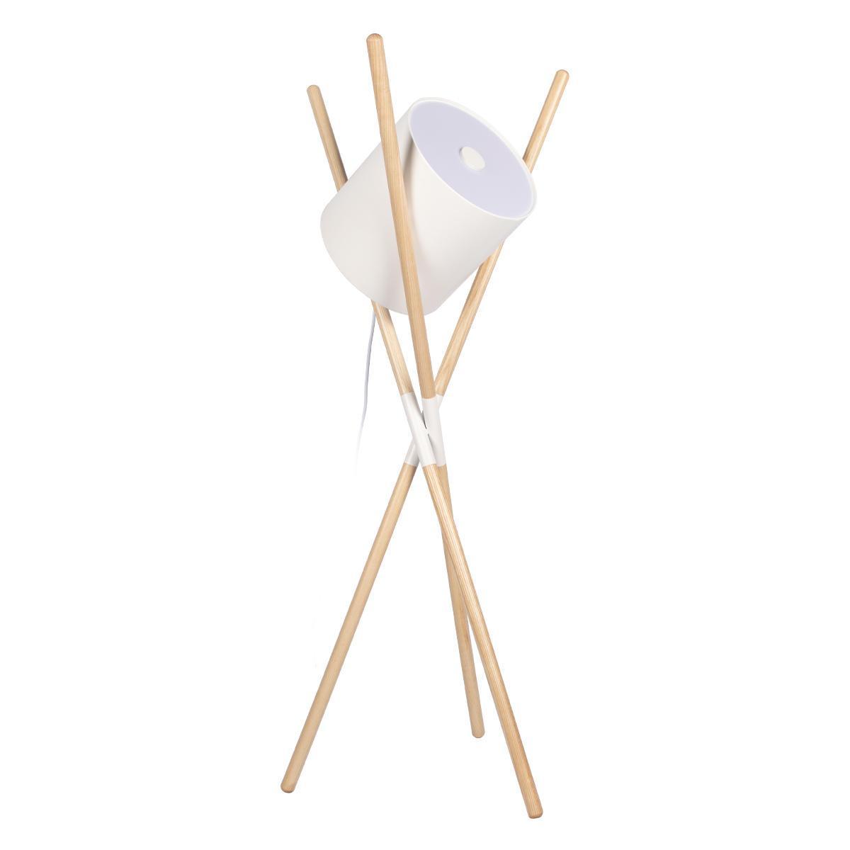 Торшер Торшер Bobbin 10245F White в скандинавском стиле белый дерево / шпон