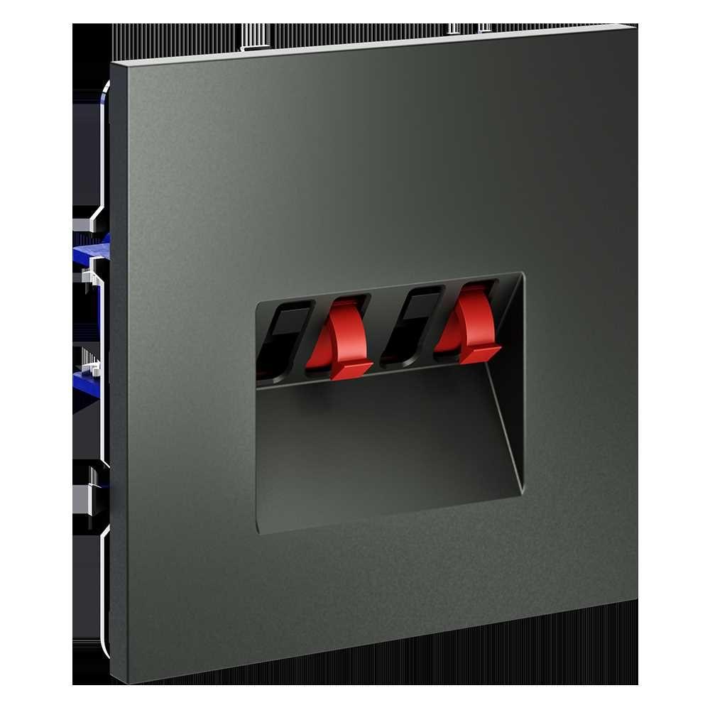 Электротовар Розетка акустическая встраиваемая Voltum S70 4-местная, (титан) VLS060306 пластик
