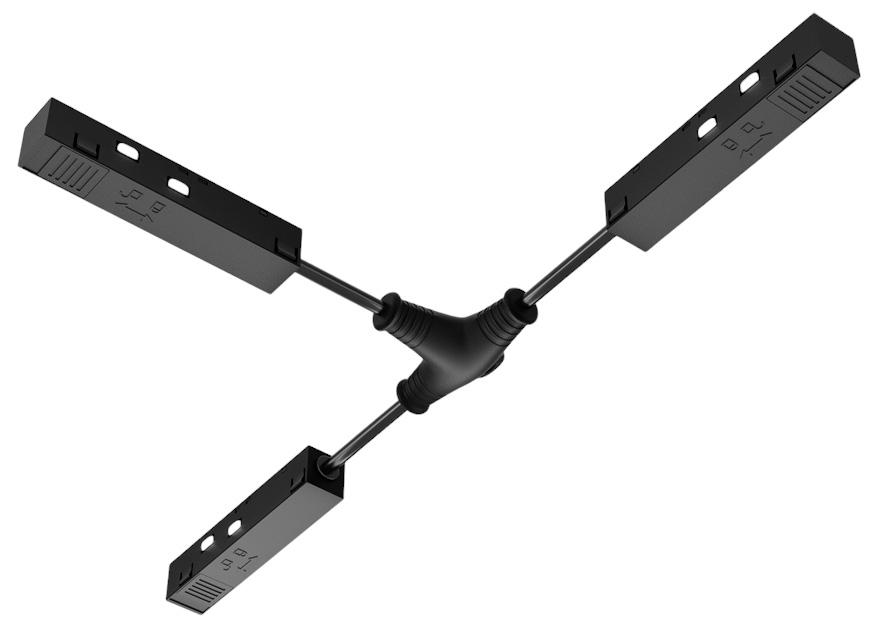 Трековые систем Коннектор питания Hesby Lighting ElDeko для шинопровода 48В, чёрный HSBL_0071 черный пластик