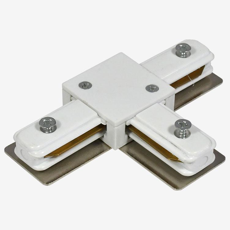 Трековые систем Коннектор Т-образный Hesby Lighting Skylite для накладного шинопровода 220В, белый… белый металл