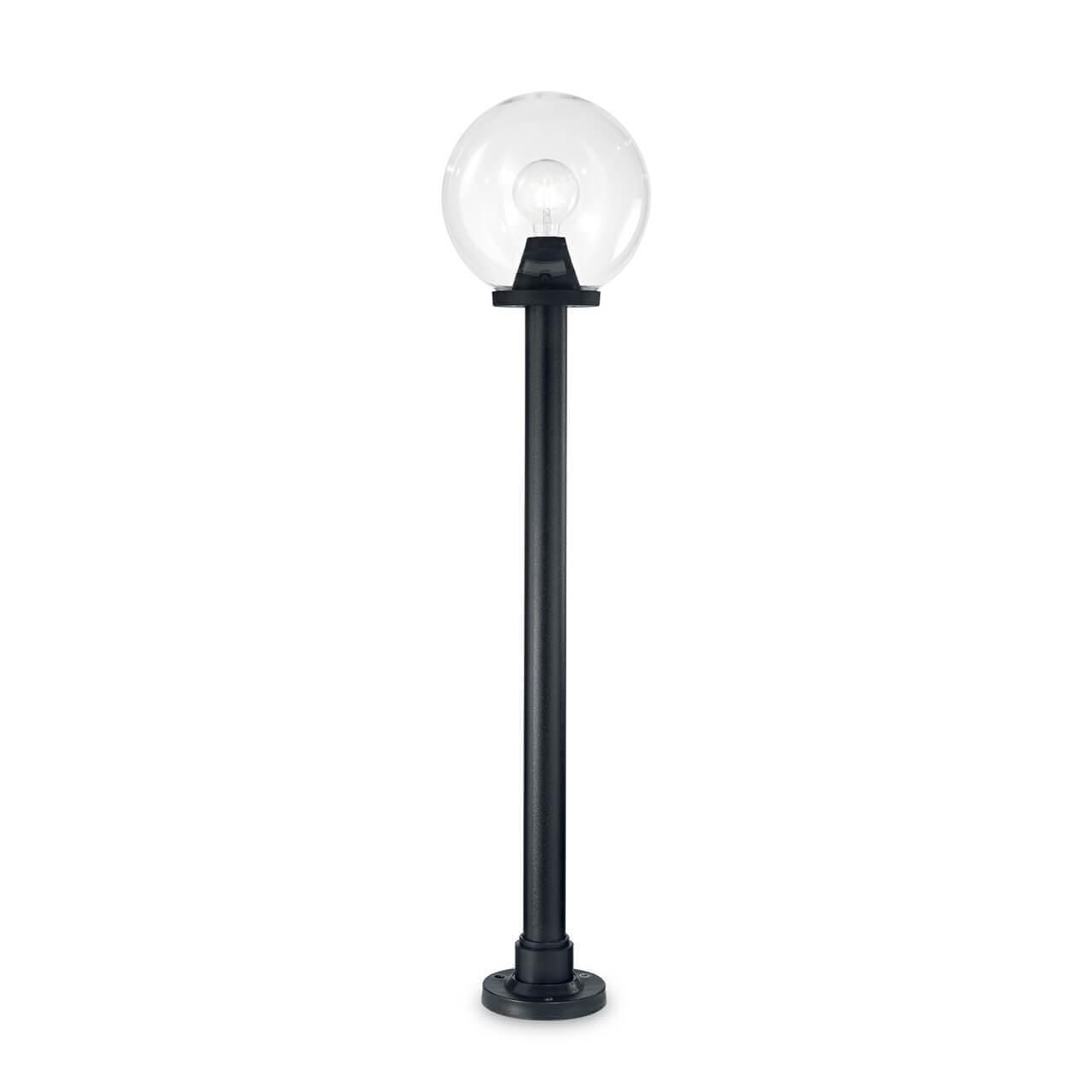Уличное освещение Уличный светильник Ideal Lux Classic Globe PT1 Big Trasparente 187532 черный пластик