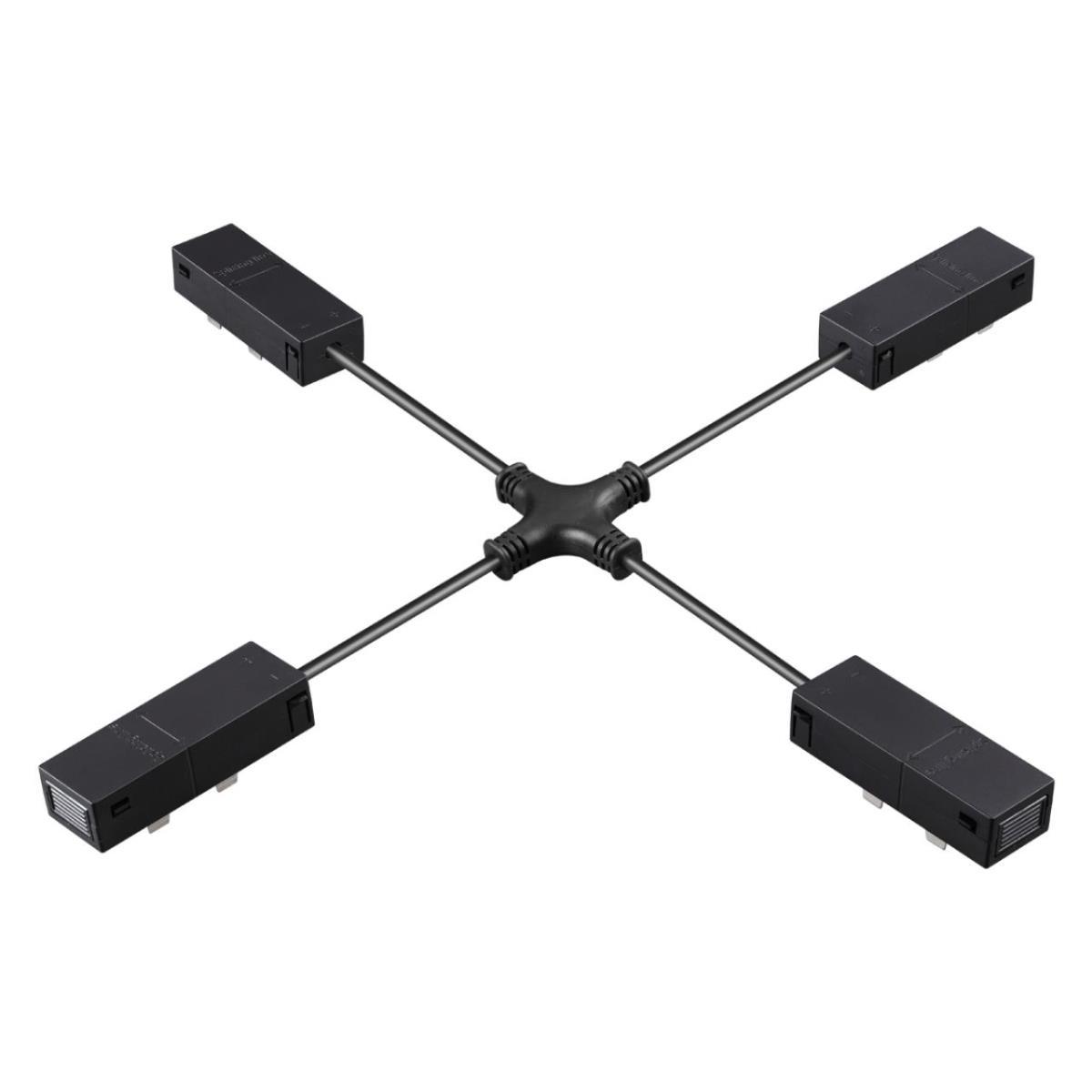 Трековые систем Гибкий токопроводящий соединитель X Novotech VECTOR 135315 в стиле минимализм черный пластик