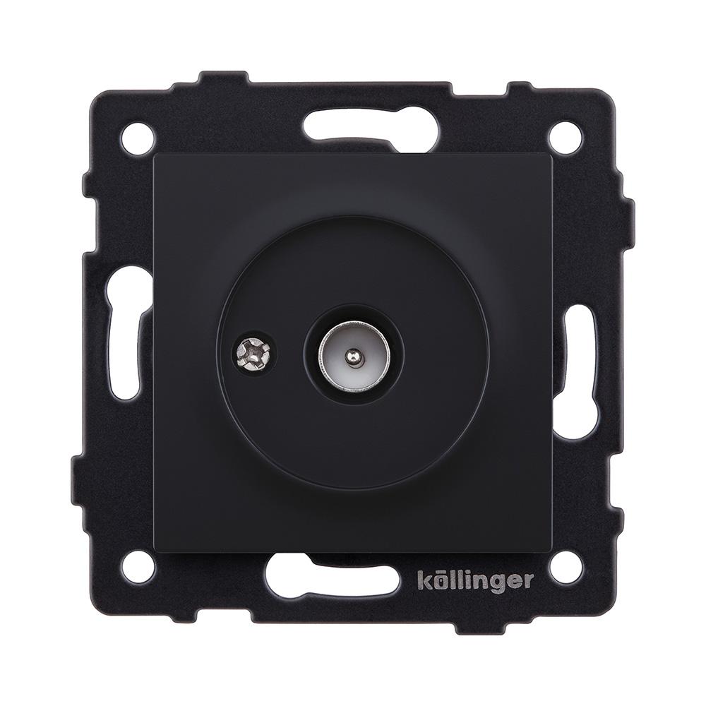 Электротовар Розетка TV (папа), черный матовый Kollinger REA-007BM для Aspekt, Eleganz, Reflex черный