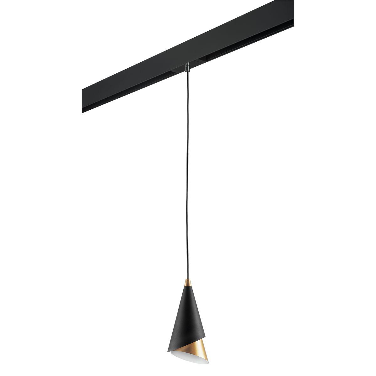 Светильник Комплект с трековым светильником Lightstar Cone (757010+595007) черный металл