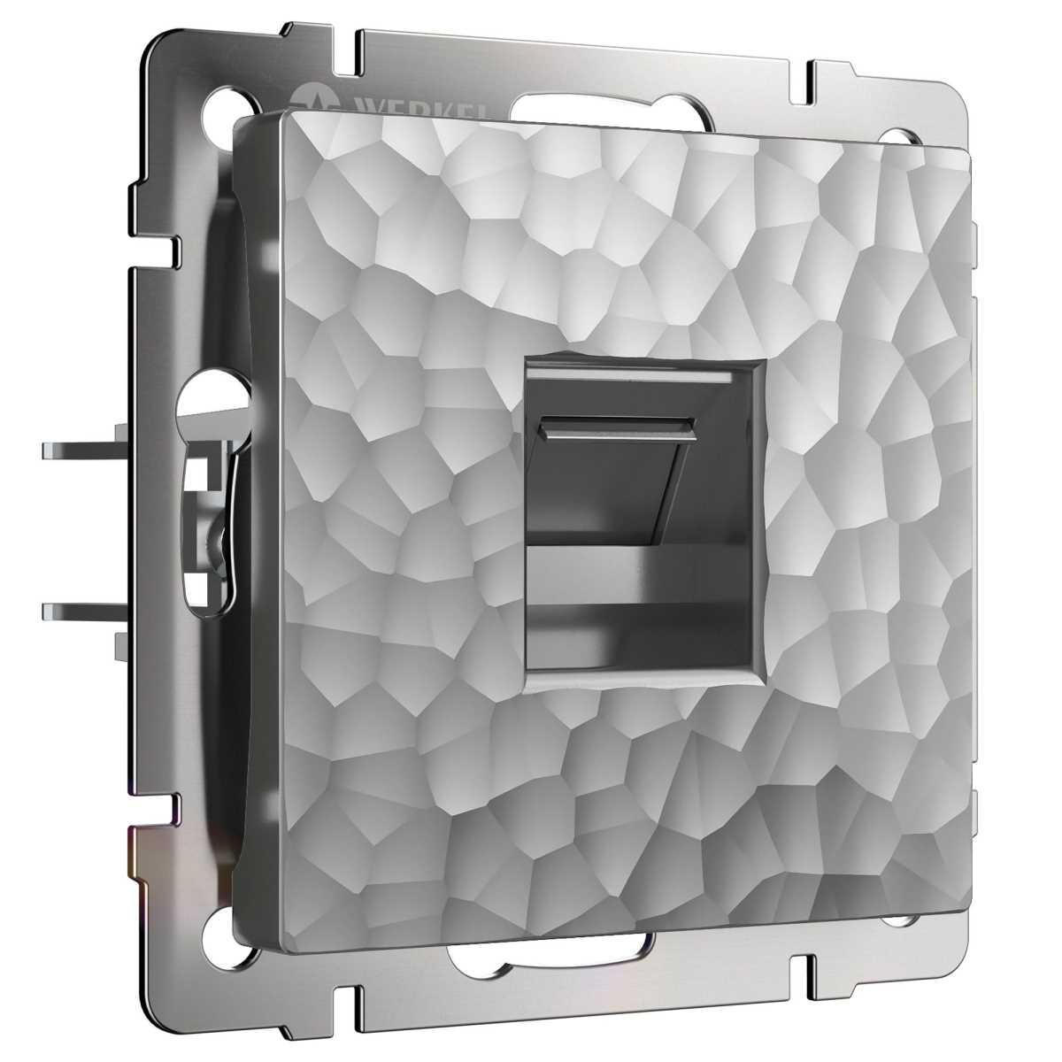 Электротовар Розетка Werkel Hammer Ethernet RJ-45 серебряный W1281006 4690389163036 серебро пластик