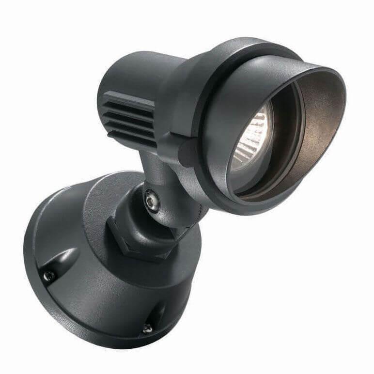 Уличное освещение Уличный настенный светильник Ideal Lux Terra AP1 Small Antracite 046181 серый металл