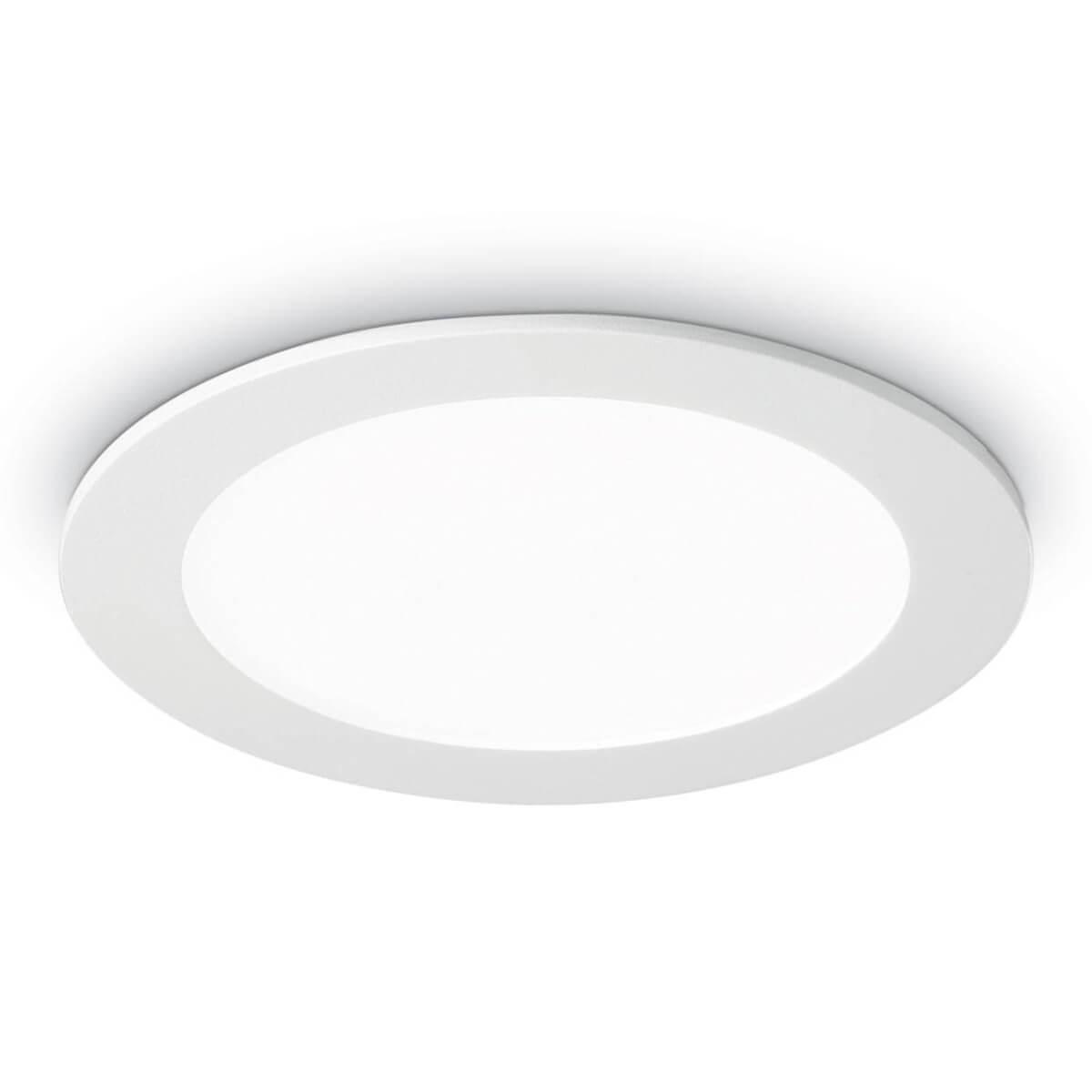 Офисное освещение Встраиваемый светодиодный светильник Ideal Lux Groove 10W Round 4000K 147666 белый пластик