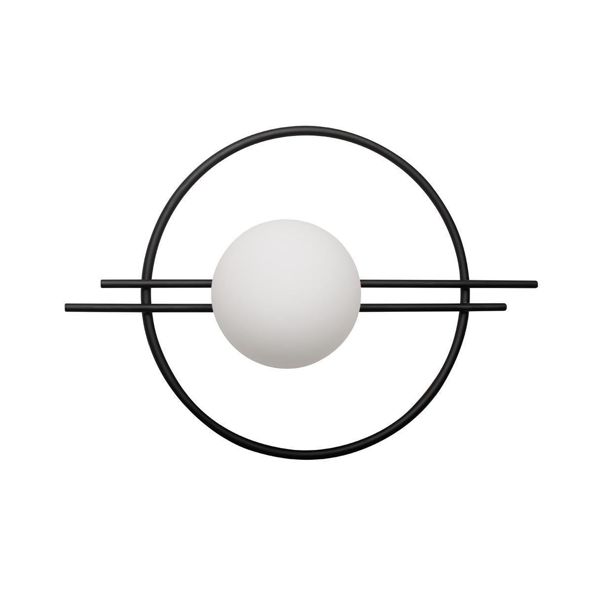 Бра с 1 плафоном Бра Circle 10143 Black черный стекло