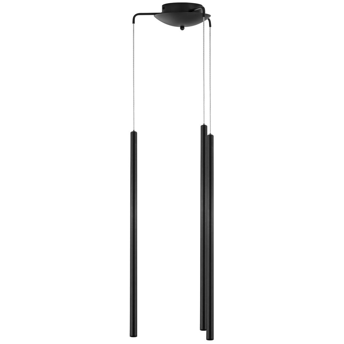 Светильник Комплект с подвесной люстрой Lightstar Tubo (574717+747347 (3шт) в стиле минимализм черный металл