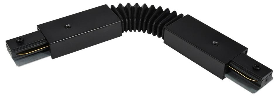 Трековые систем Коннектор гибкий Hesby Lighting Skylite для накладного шинопровода 220В, чёрный… черный металл