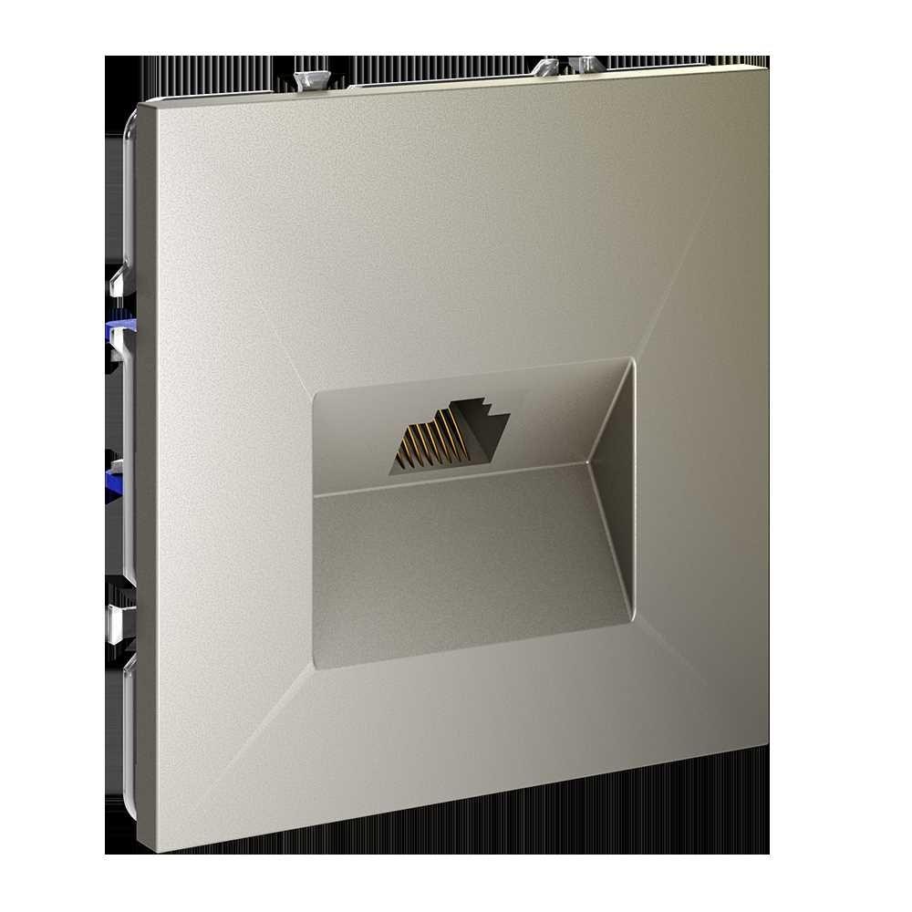 Электротовар Розетка компьютерная встраиваемая Voltum S70 RJ45 кат.6, (шелк) VLS060104 пластик