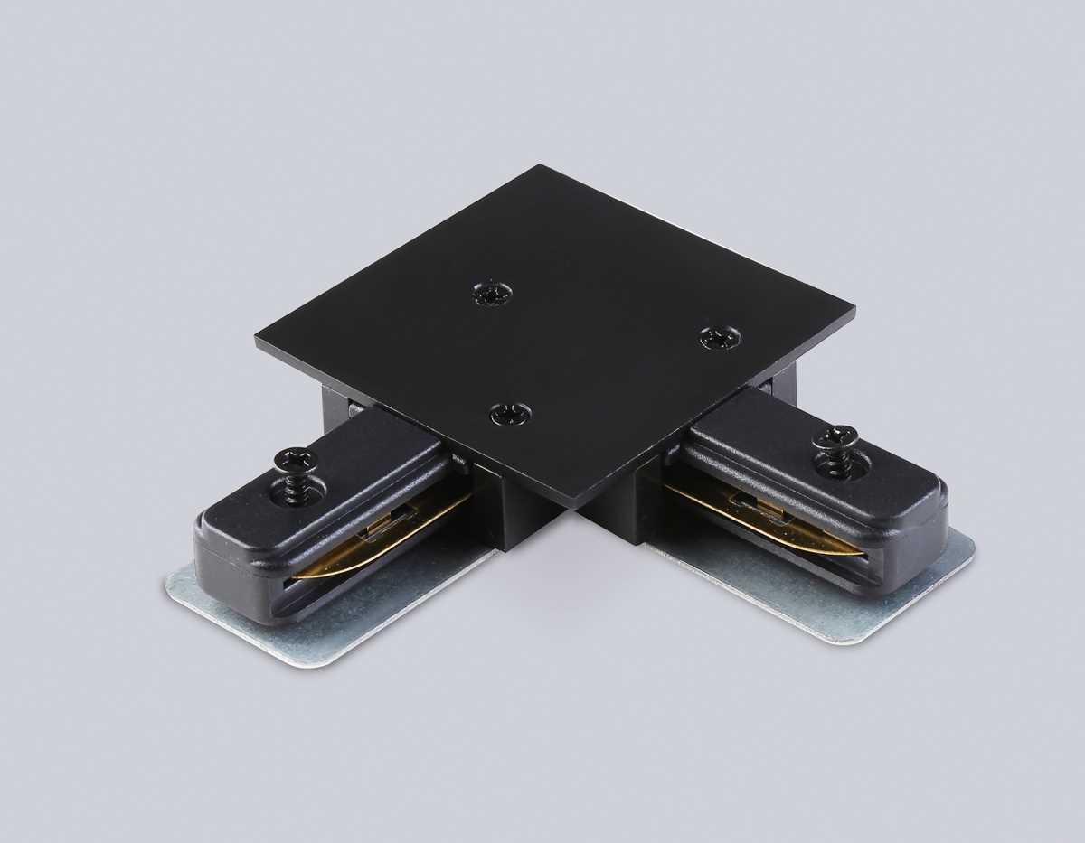 Трековые систем Коннектор питания угловой для шинопровода AMBRELLA LIGHT TRACK SYSTEM GL7166 черный металл