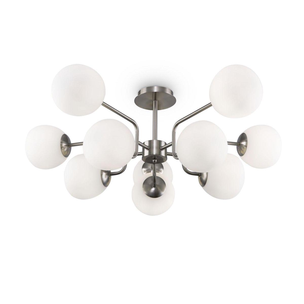 Люстры на штанге Люстра Erich белый стекло