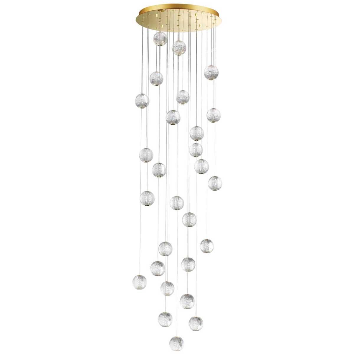 Люстр Подвесная светодиодная люстра Odeon Light Crystal золото пластик